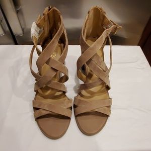 Suede Tan Leather Strappy Sandal